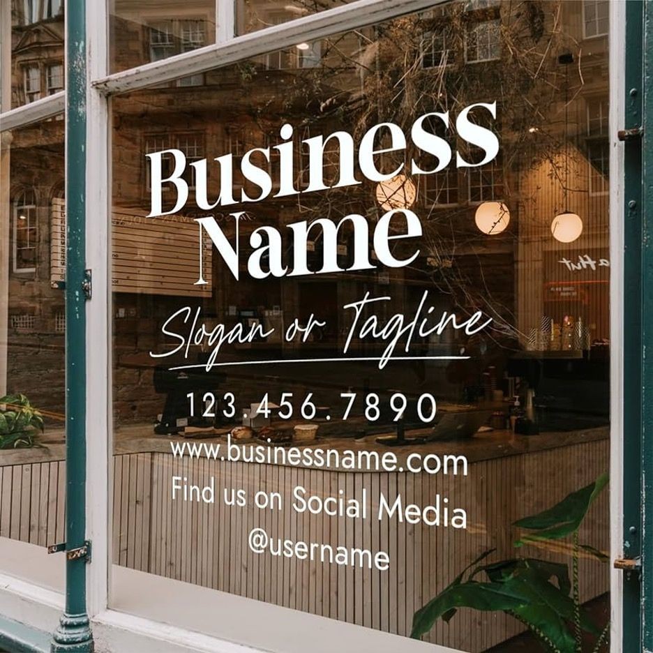 Business Window Decals 